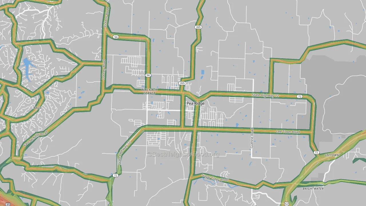 72751, AR Map of Noise Levels in 72751