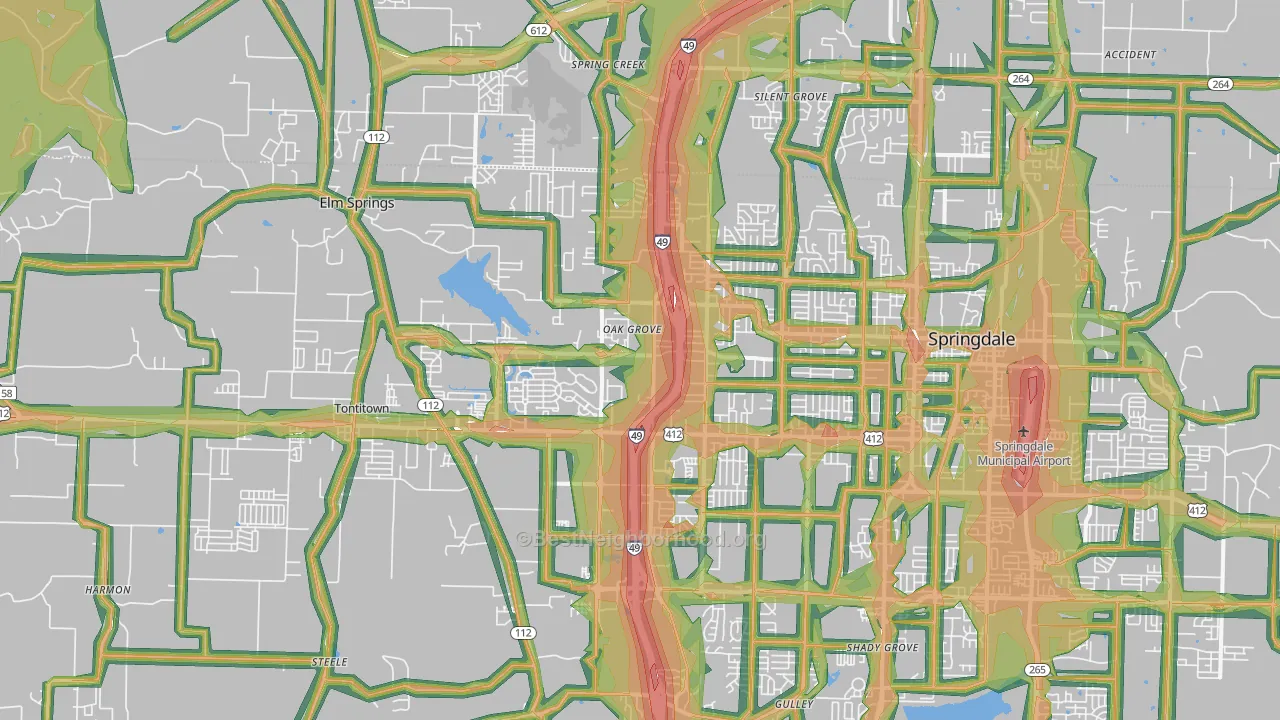 72762, AR Map of Noise Levels in 72762