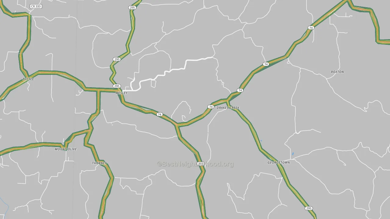 72773, AR Map of Noise Levels in 72773
