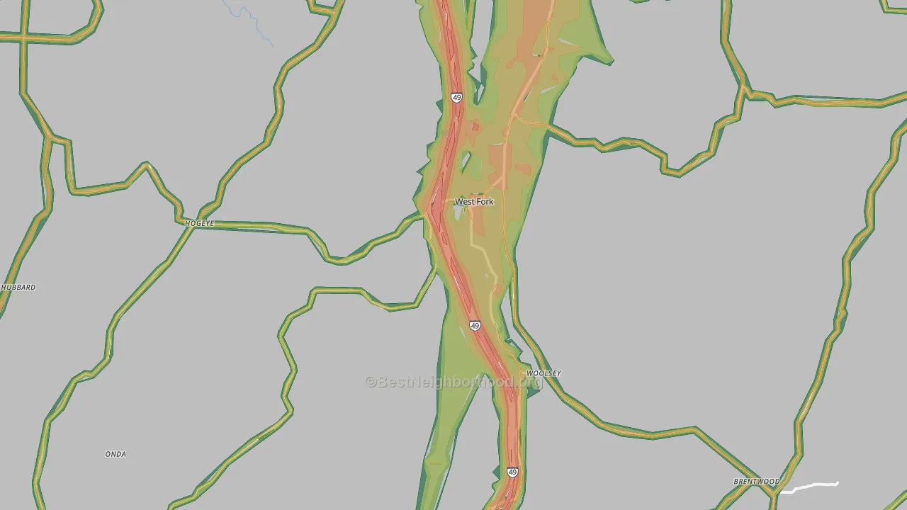 72774, AR Map of Noise Levels in 72774