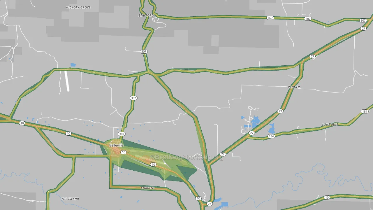 72824, AR Map of Noise Levels in 72824