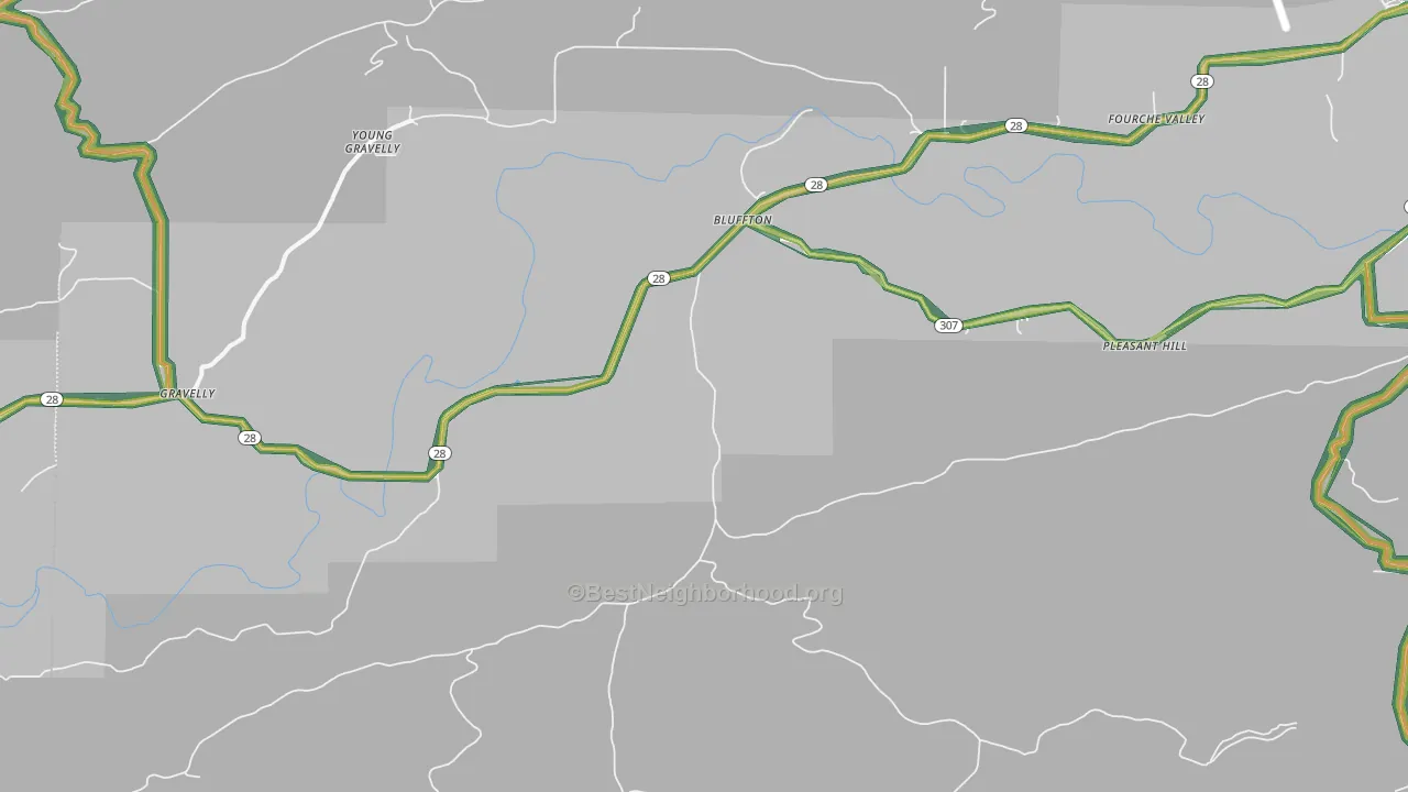 72827, AR Map of Noise Levels in 72827