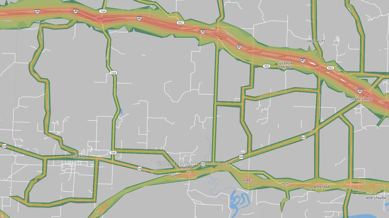 72840, AR Map of Noise Levels in 72840