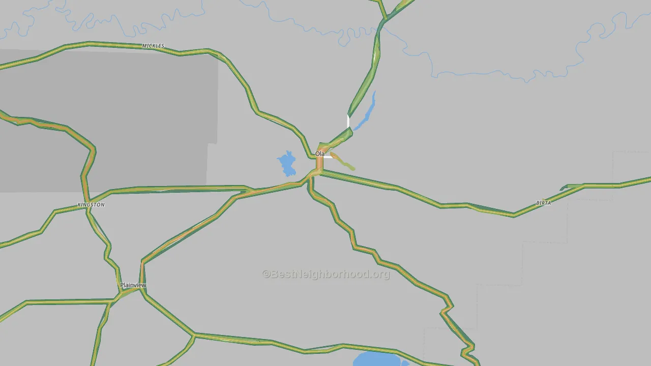 72853, AR Map of Noise Levels in 72853