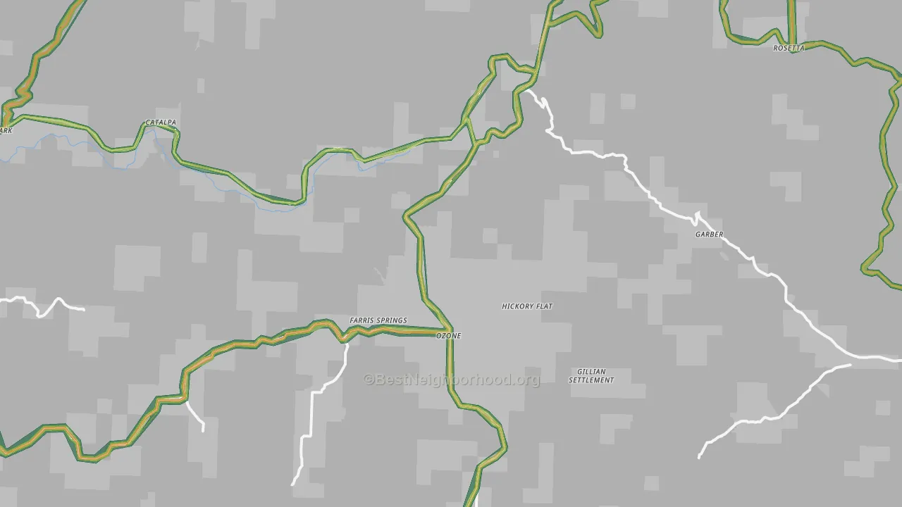 72854, AR Map of Noise Levels in 72854