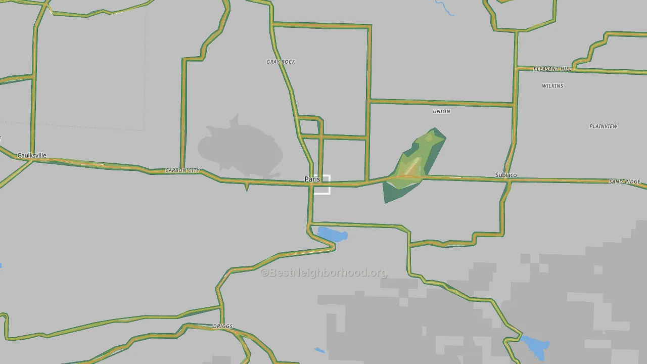 72855, AR Map of Noise Levels in 72855