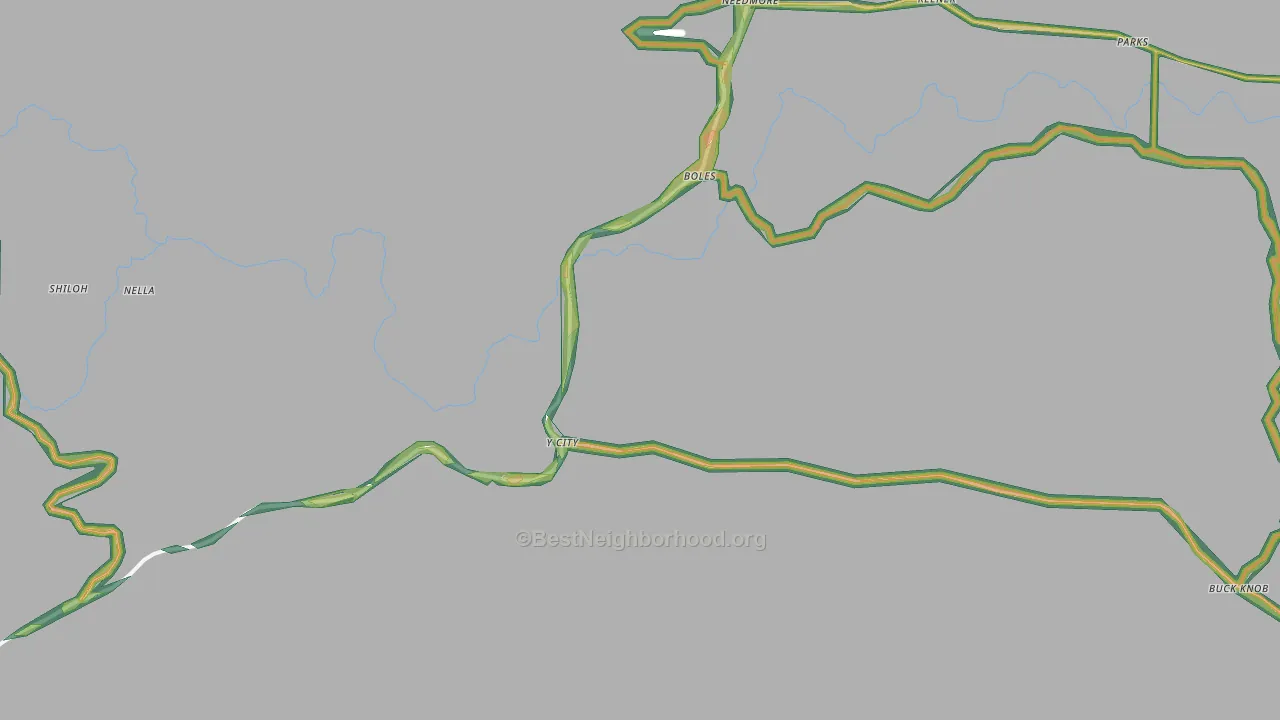 72926, AR Map of Noise Levels in 72926