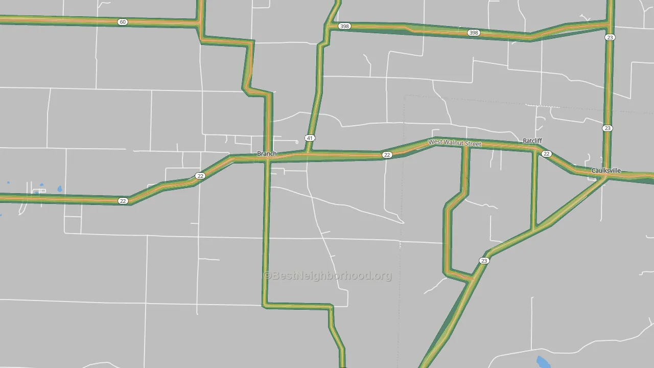 72928, AR Map of Noise Levels in 72928