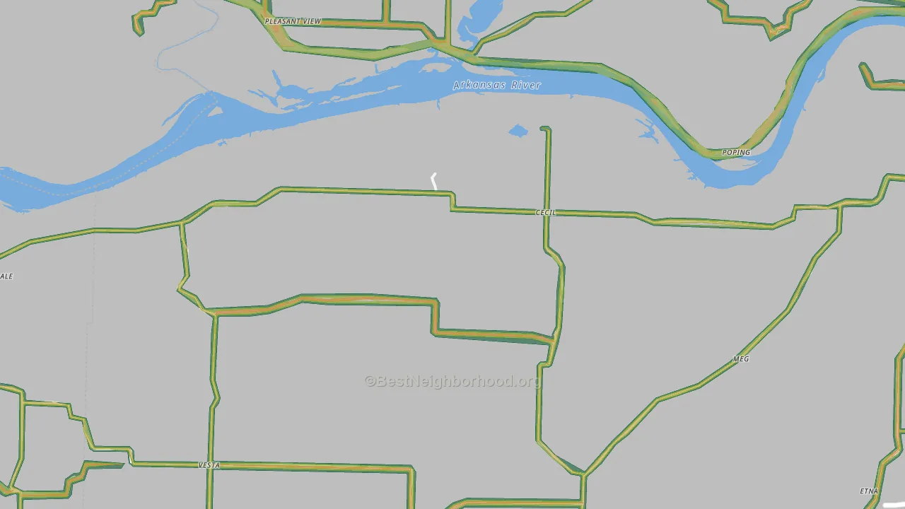 72930, AR Map of Noise Levels in 72930