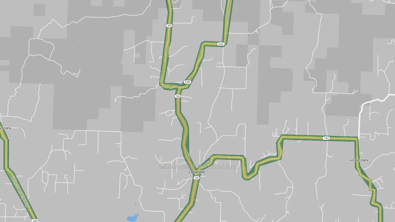 72932, AR Map of Noise Levels in 72932