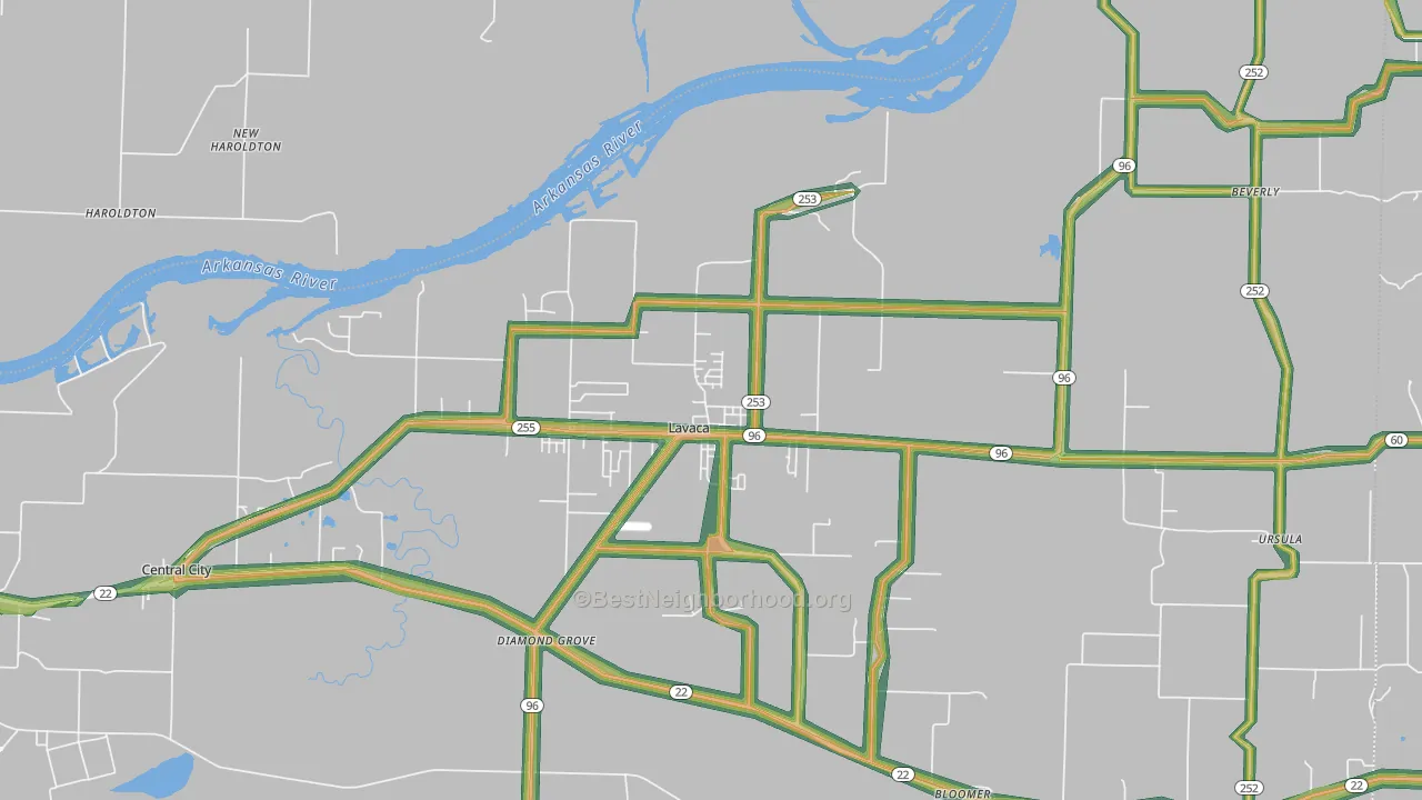 72941, AR Map of Noise Levels in 72941