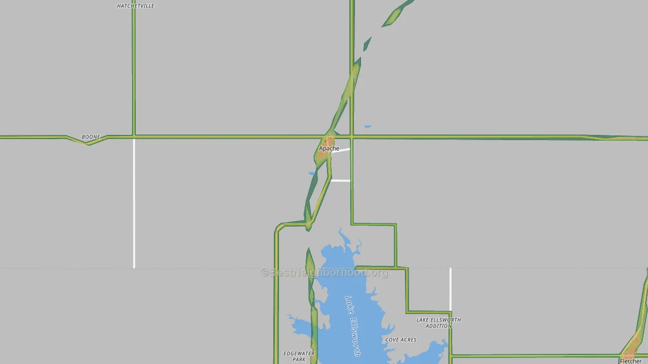 73006, OK Map of Noise Levels in 73006