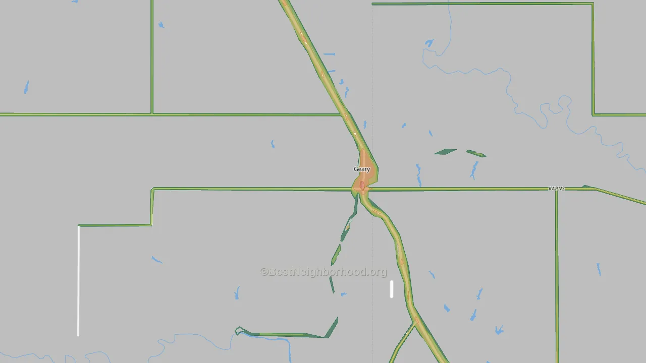 73040, OK Map of Noise Levels in 73040