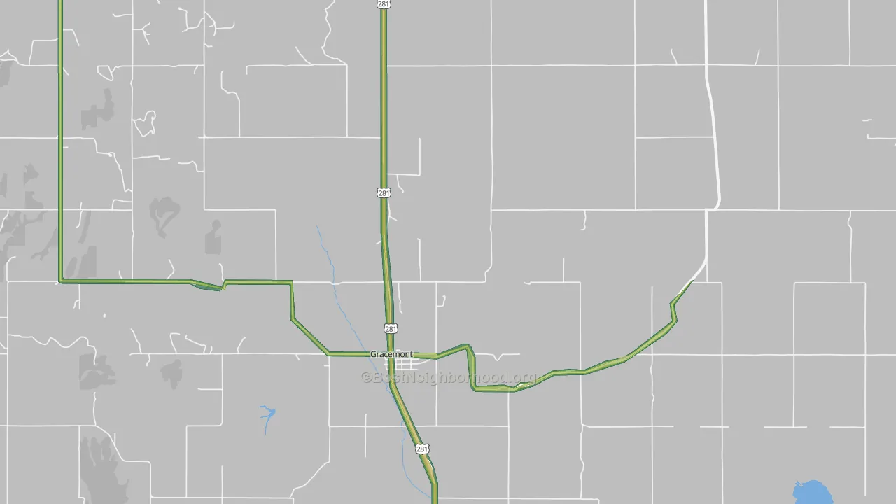 73042, OK Map of Noise Levels in 73042