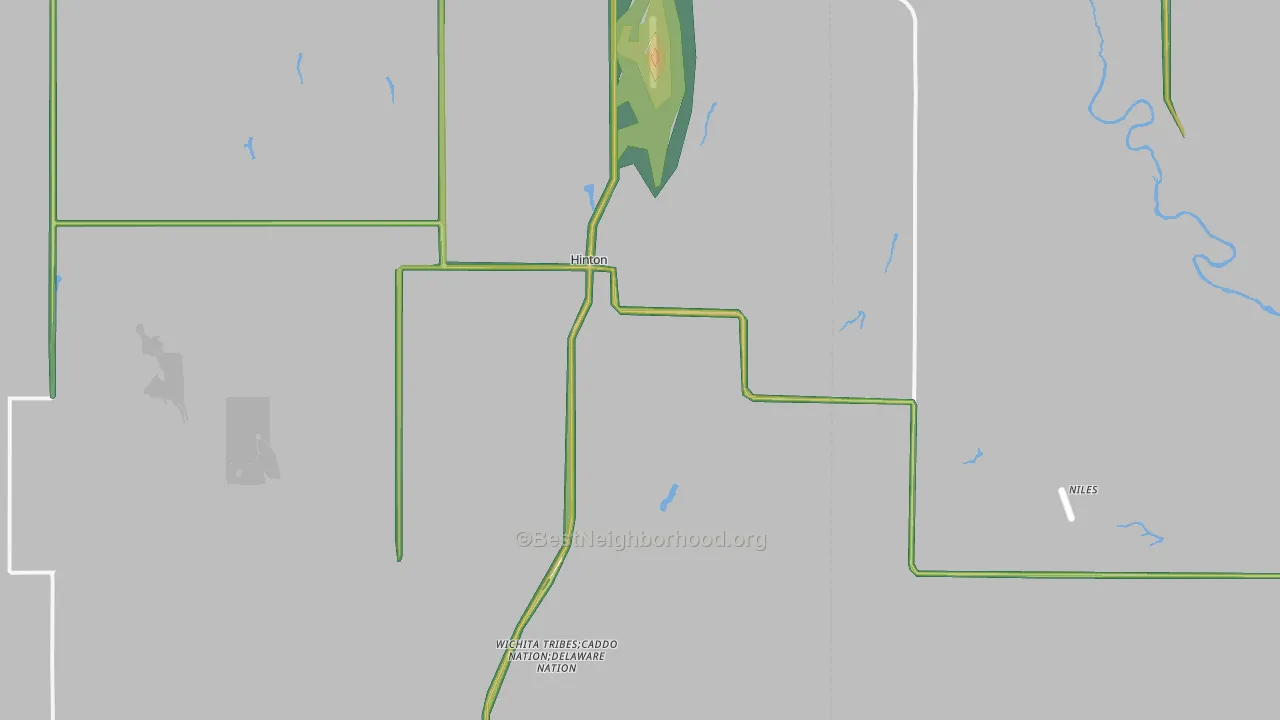 73047, OK Map of Noise Levels in 73047