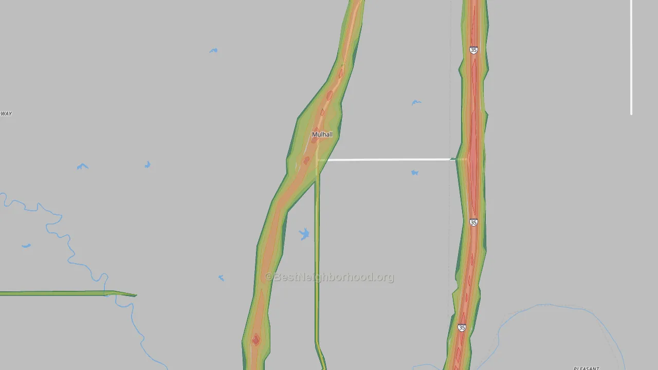 73063, OK Map of Noise Levels in 73063