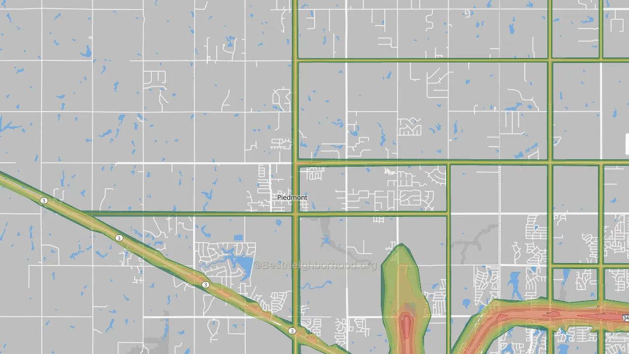 73078, OK Map of Noise Levels in 73078