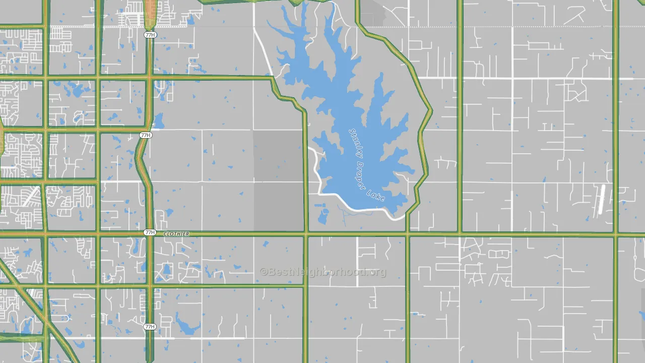 73165, OK Map of Noise Levels in 73165