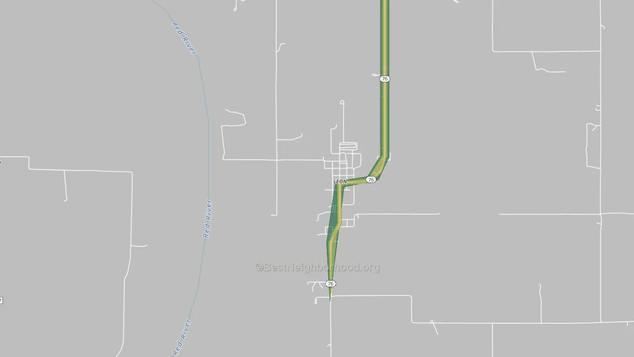 73441, OK Map of Noise Levels in 73441