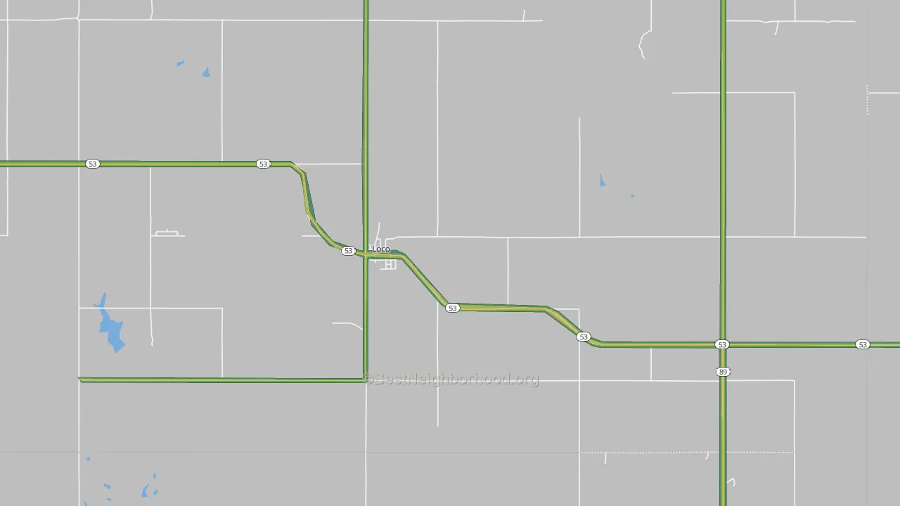 73442, OK Map of Noise Levels in 73442
