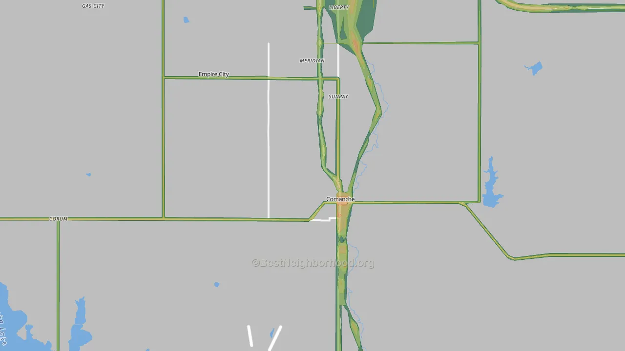 73529, OK Map of Noise Levels in 73529