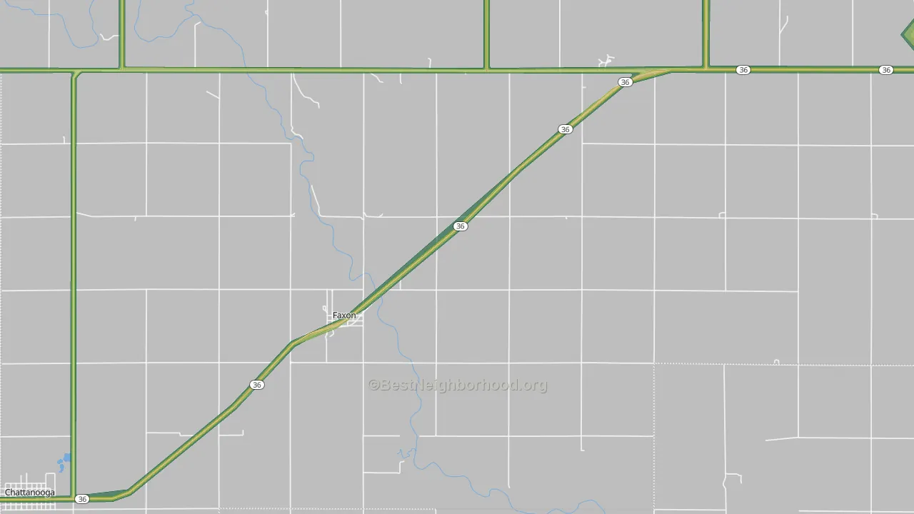 73540, OK Map of Noise Levels in 73540