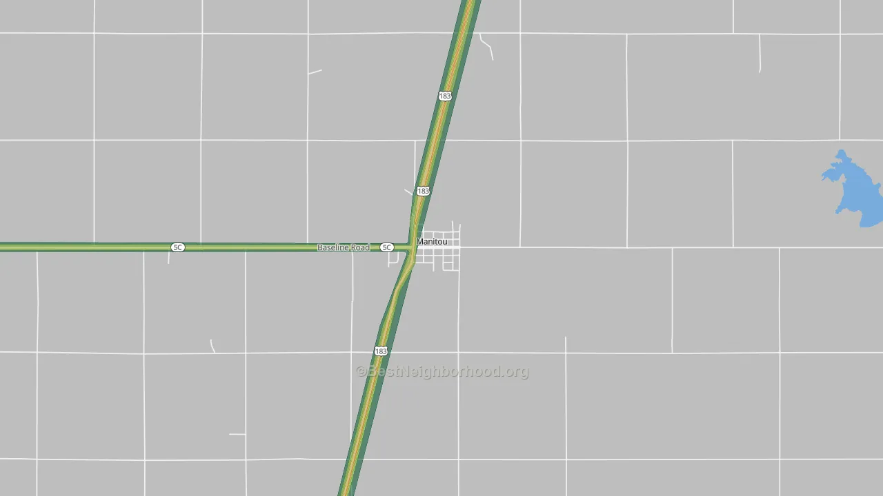 73555, OK Map of Noise Levels in 73555