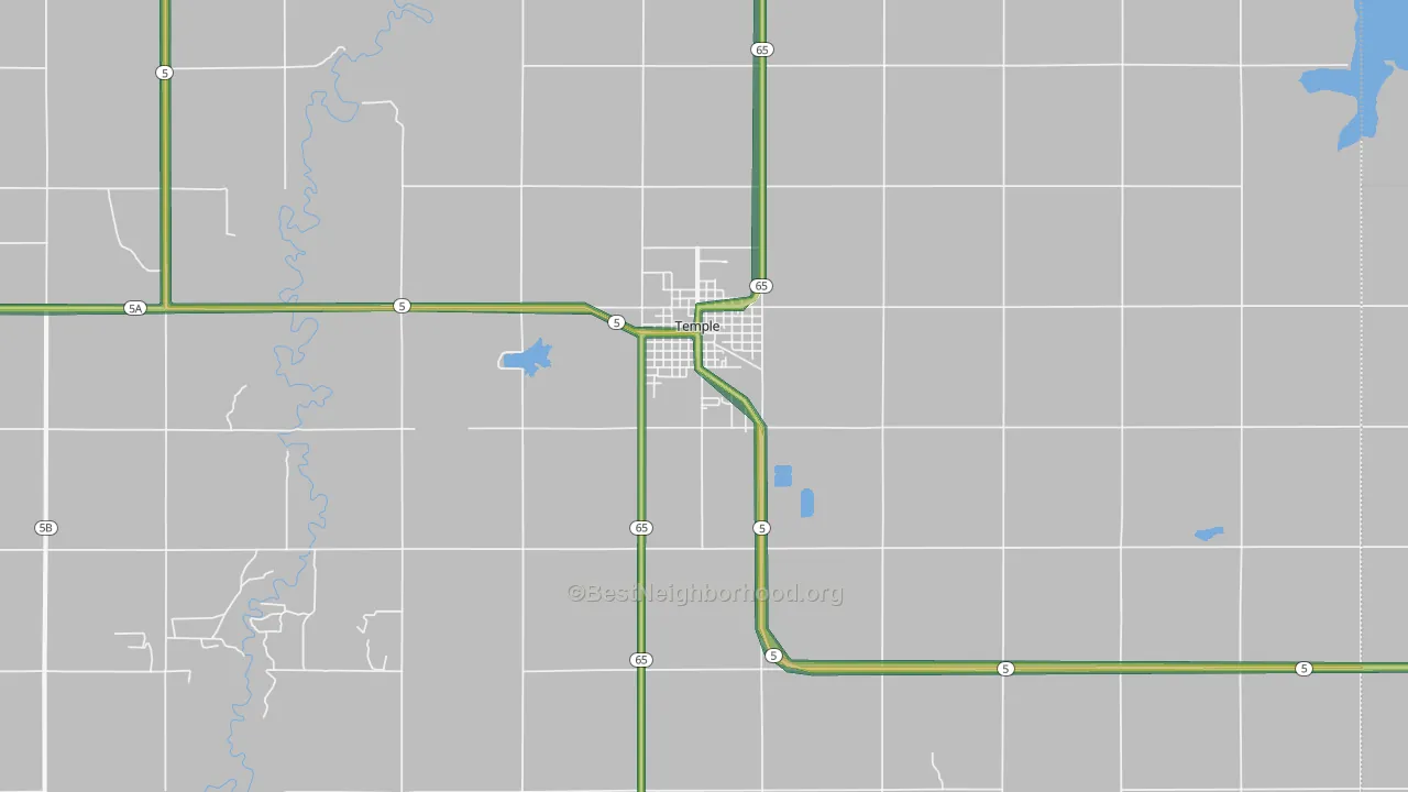 73568, OK Map of Noise Levels in 73568