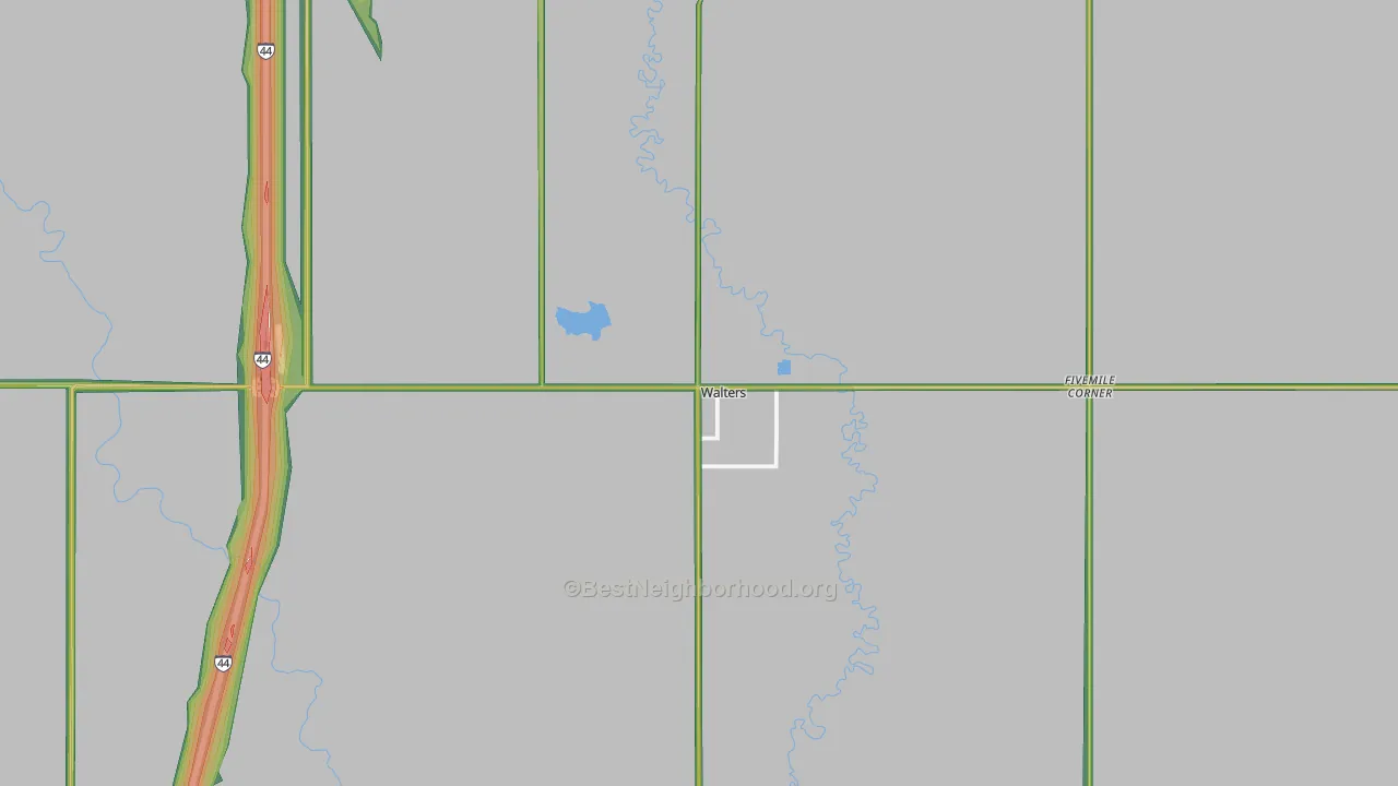 73572, OK Map of Noise Levels in 73572