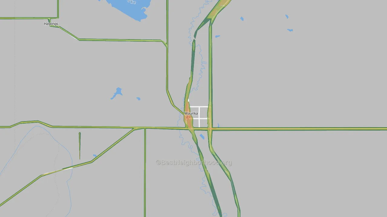 73573, OK Map of Noise Levels in 73573