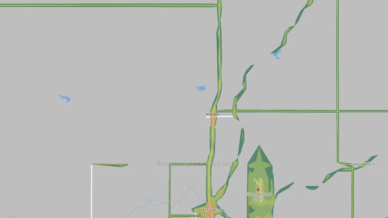 73620, OK Map of Noise Levels in 73620