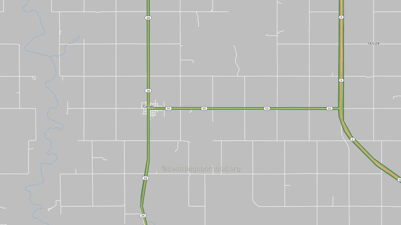 73627, OK Map of Noise Levels in 73627
