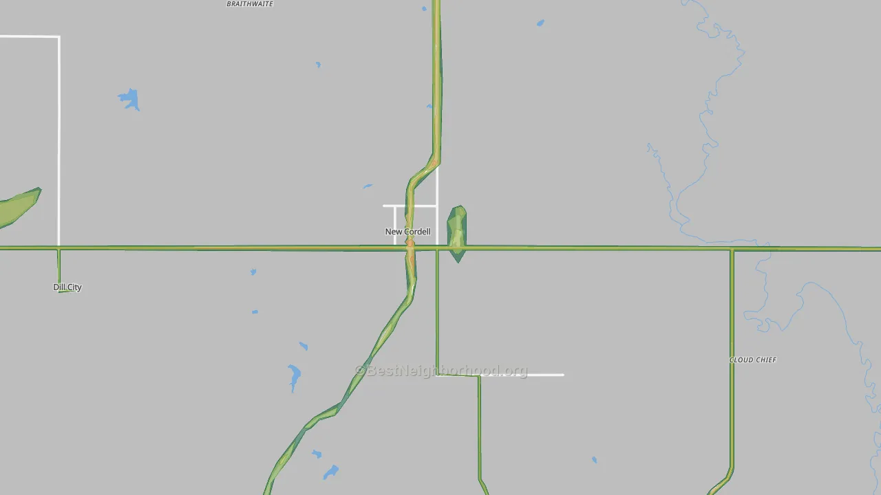 73632, OK Map of Noise Levels in 73632