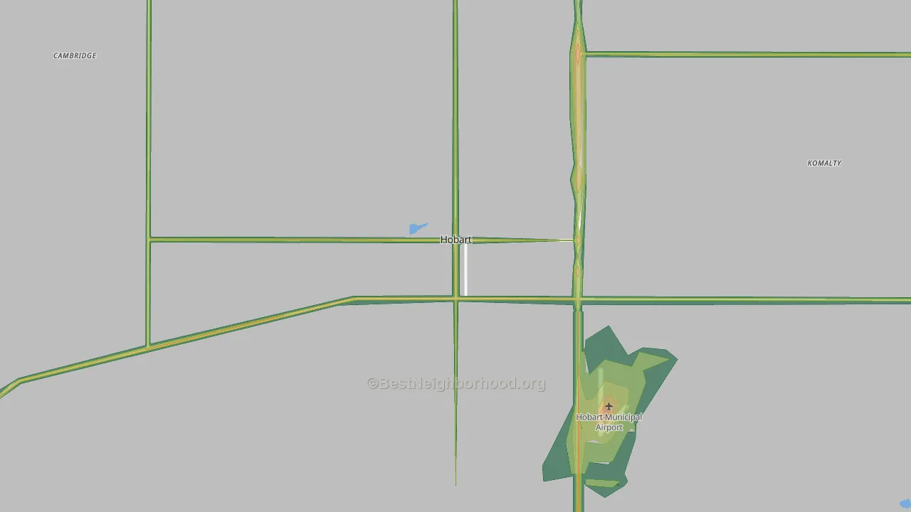 73651, OK Map of Noise Levels in 73651