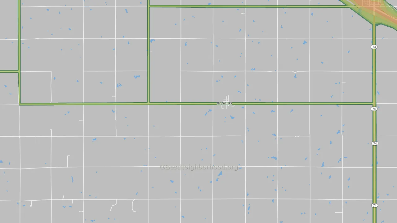 73733, OK Map of Noise Levels in 73733