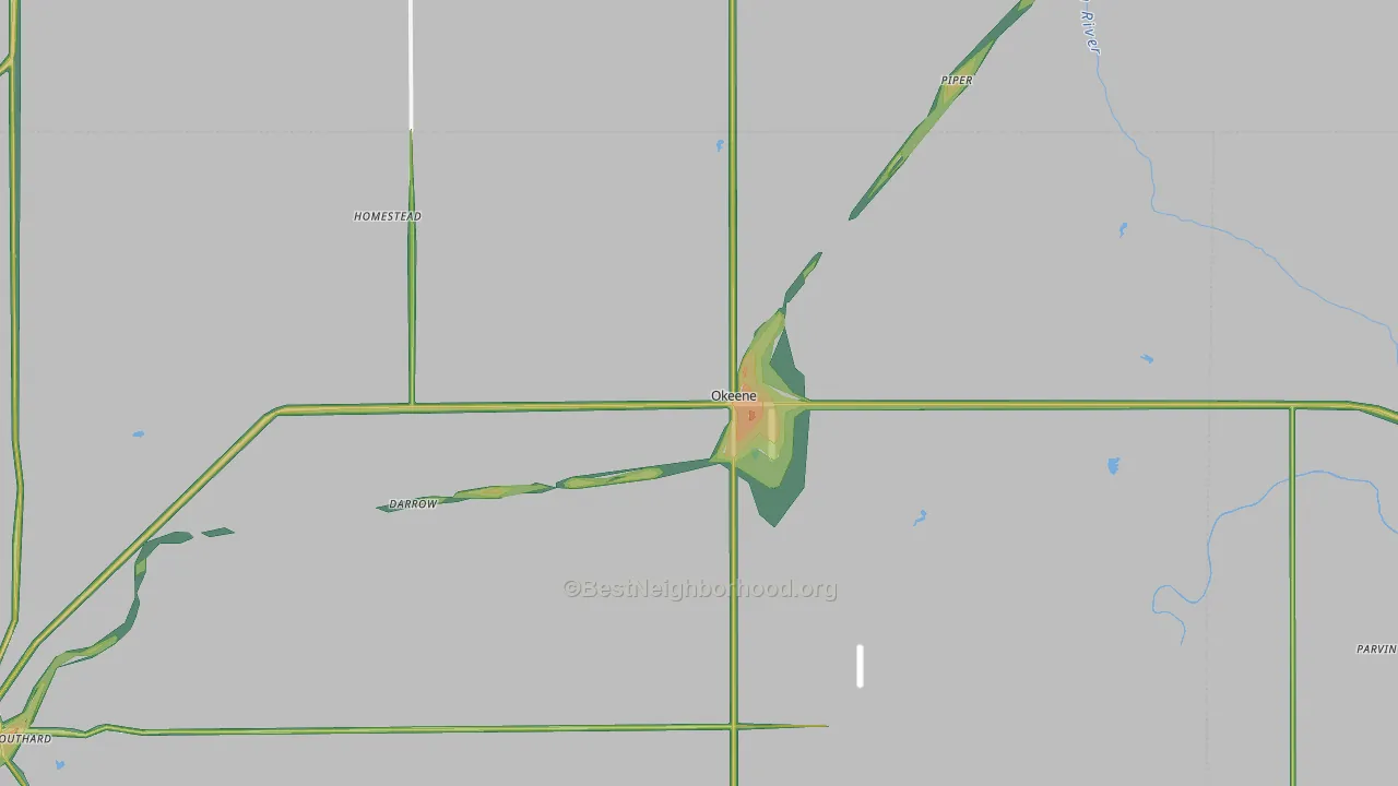 73763, OK Map of Noise Levels in 73763