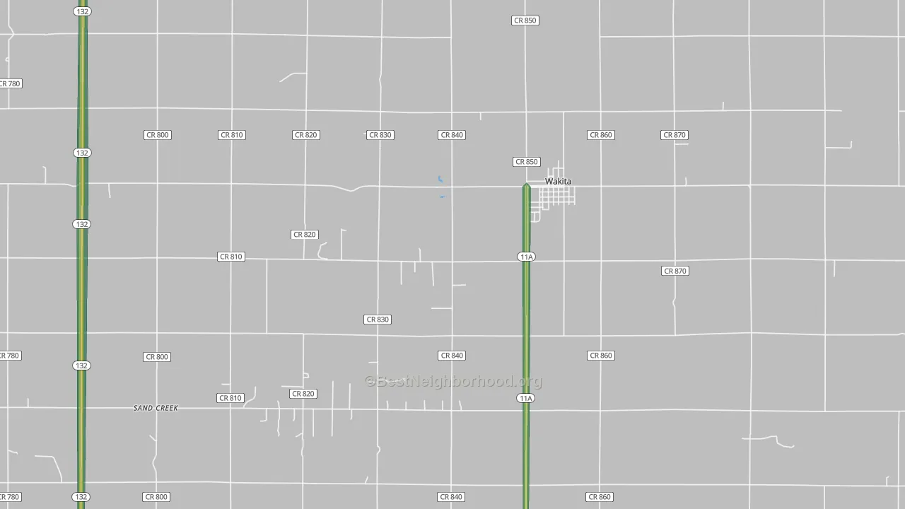 73771, OK Map of Noise Levels in 73771
