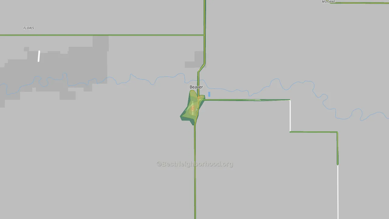 73932, OK Map of Noise Levels in 73932