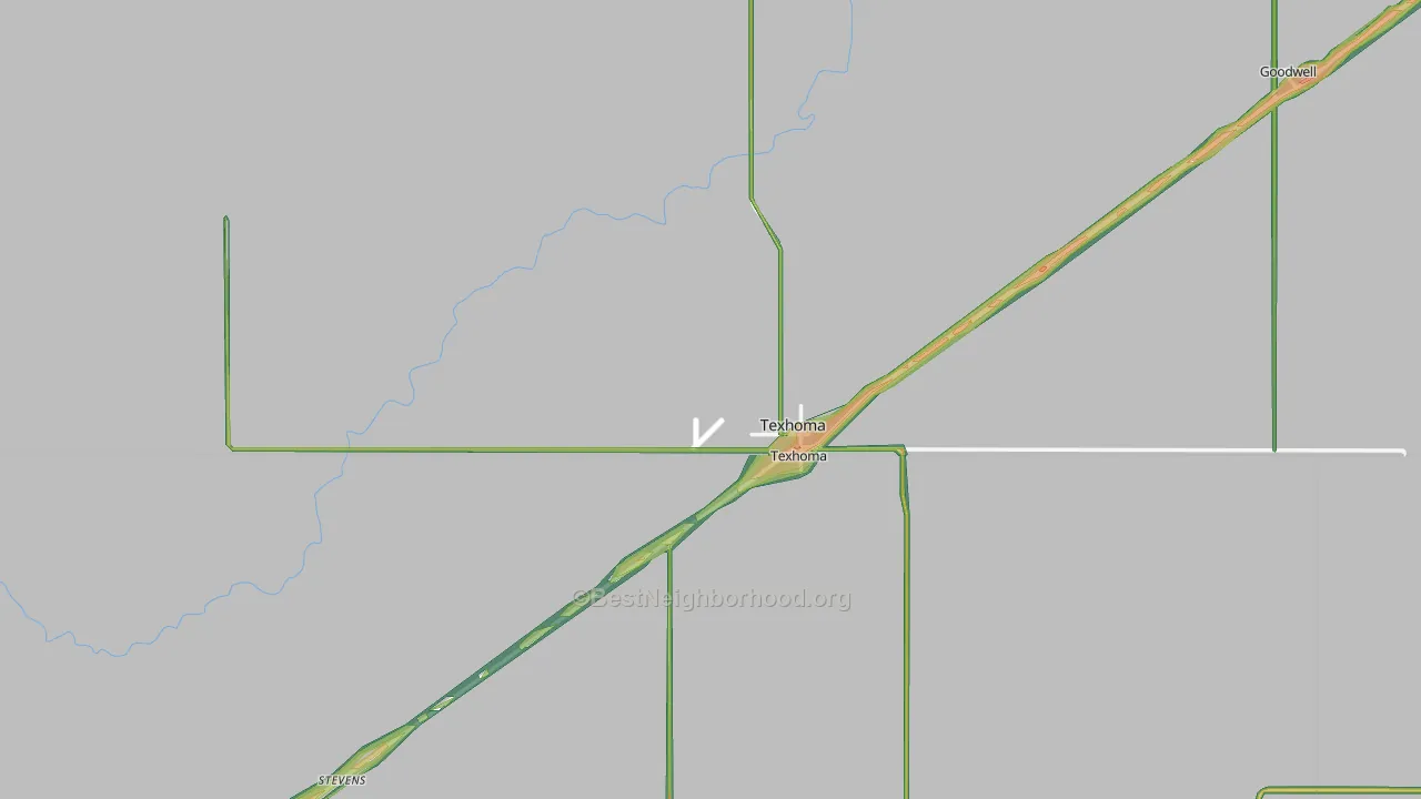 73949, OK Map of Noise Levels in 73949