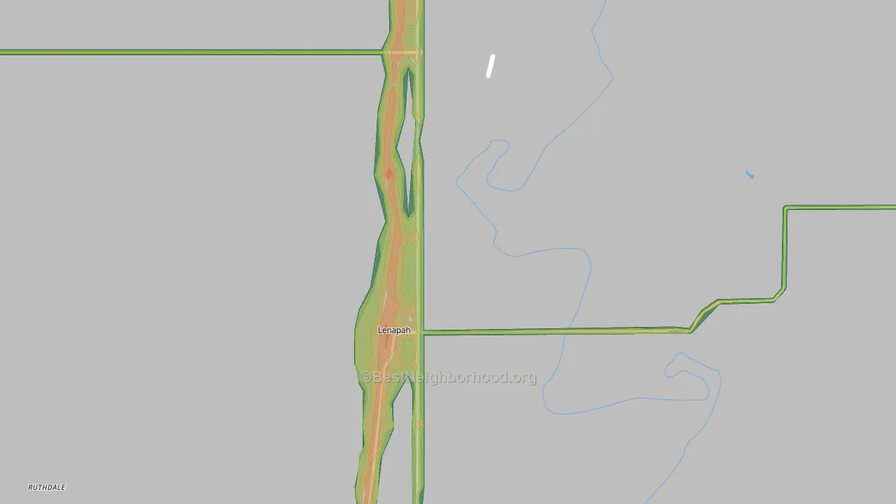 74042, OK Map of Noise Levels in 74042