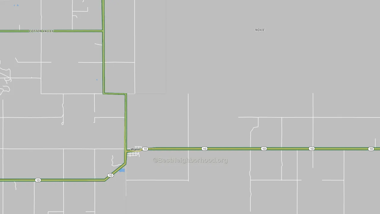 74083, OK Map of Noise Levels in 74083
