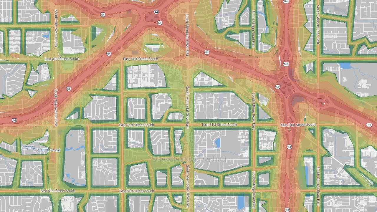 74145, OK Map of Noise Levels in 74145