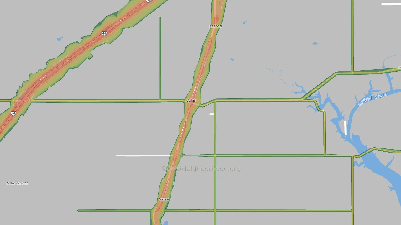 74330, OK Map of Noise Levels in 74330