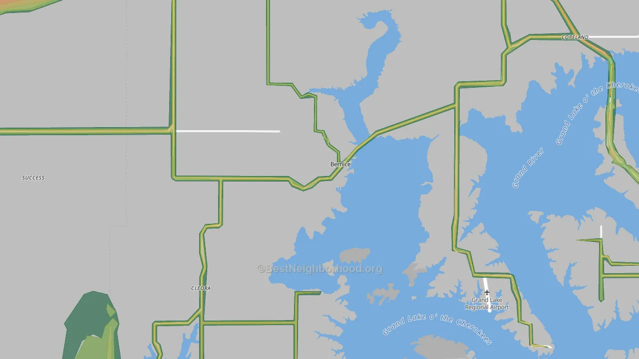 74331, OK Map of Noise Levels in 74331