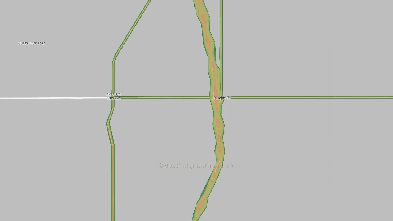 74333, OK Map of Noise Levels in 74333