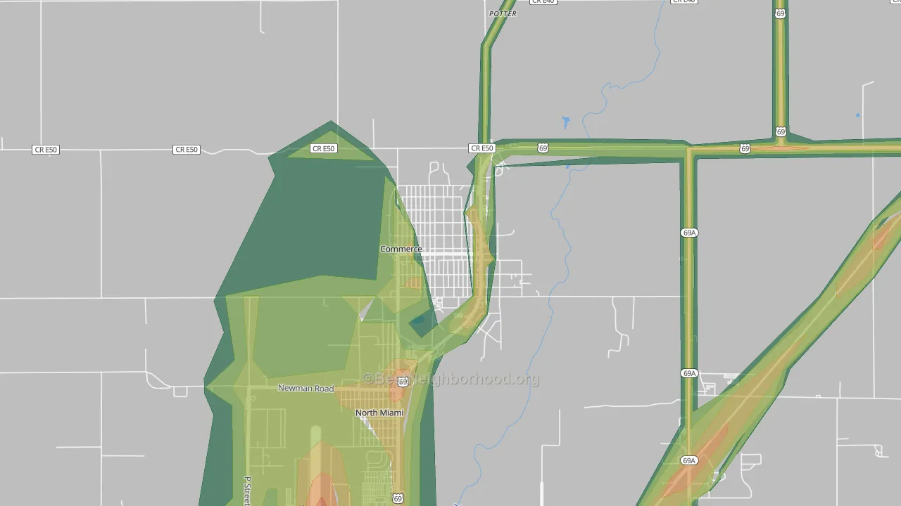 74339, OK Map of Noise Levels in 74339