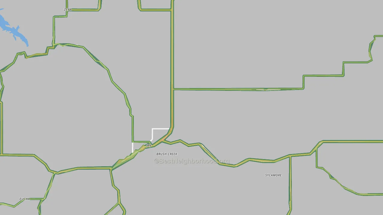 74346, OK Map of Noise Levels in 74346
