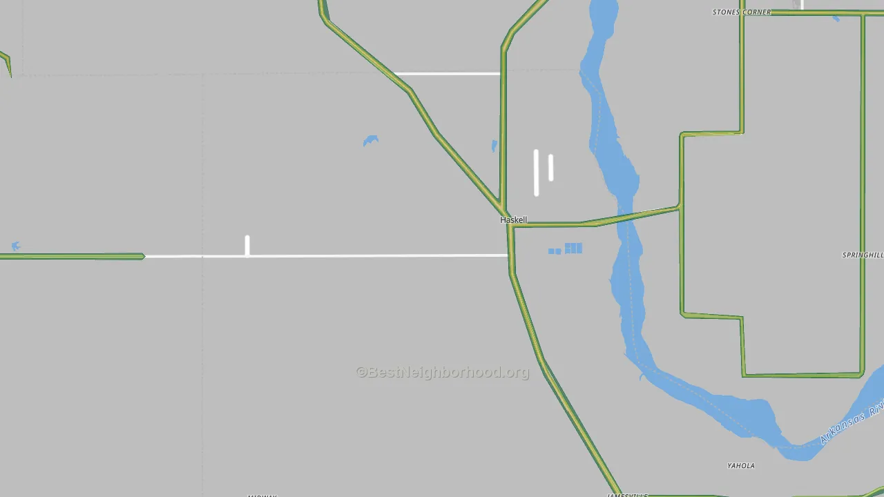 74436, OK Map of Noise Levels in 74436