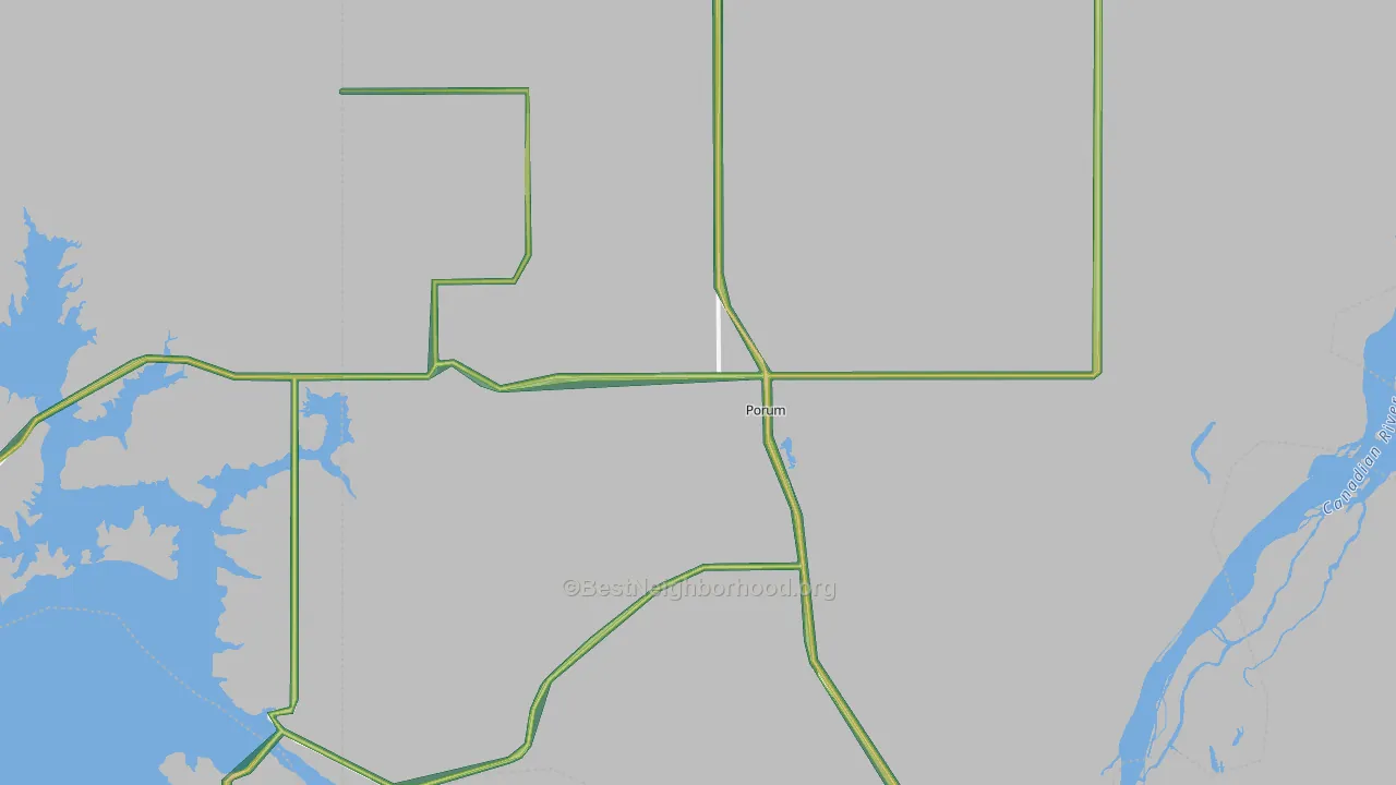 74455, OK Map of Noise Levels in 74455