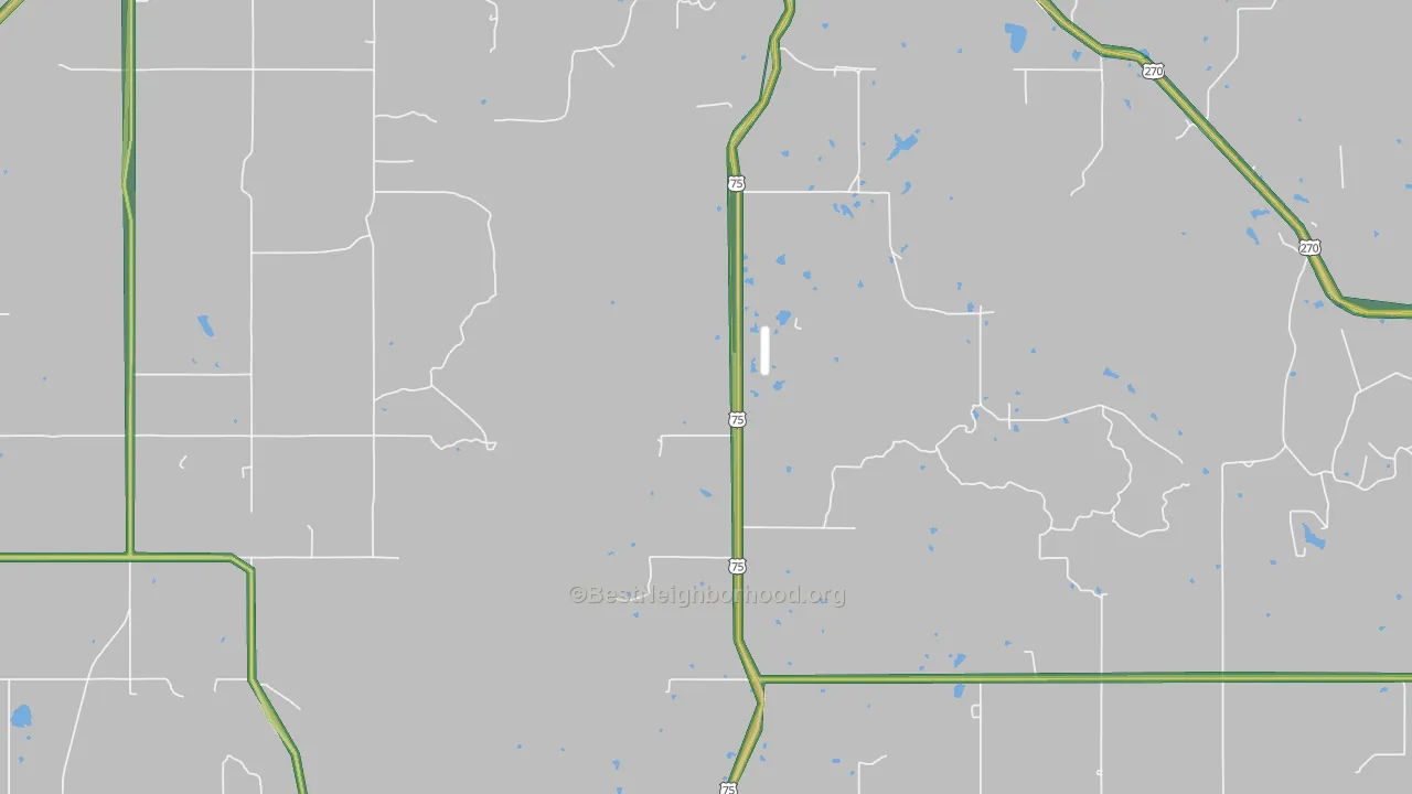 74531, OK Map of Noise Levels in 74531
